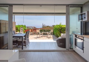 Air-Conditioned Studio With Sea View Furnished Terrace, a Pool & Parking