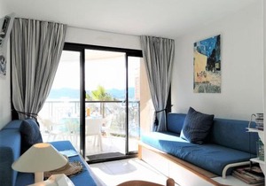 Appartement 2 pièces proche plage avec vue mer, clim, Wifi et piscines - FR-1-609-21