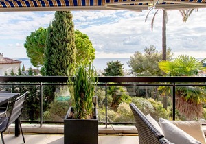 Beautiful apartment, sea and mountain view overlooking the Baie des Anges