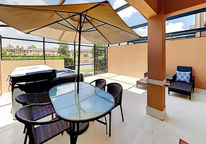 Dog-friendly home with private hot tub and access to pool, water park, & tennis