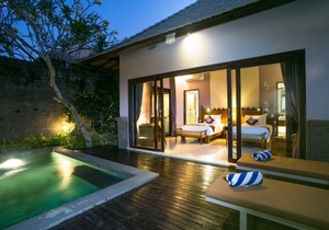 Elegant one bedroom vila with private pool near Seminyak beach and shopping are