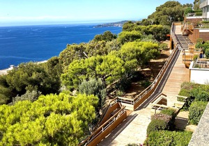 Exceptional view, standing terrace overlooking the Merc bathing beaches 5m Monac