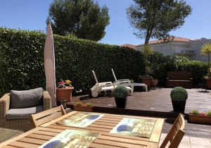Juan Flore, Luxury Garden Apartment With Deck And Terrace, Juan Les Pins