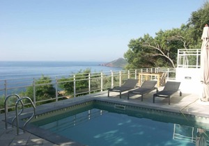 Modern villa with swimming pool and panoramic sea view