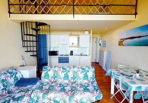 Nice studio with mezzanine, near beaches, Wifi and pets allowed
