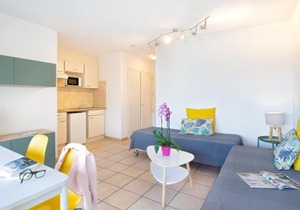 Studio 2 pers climatisé, proche plage et commerces, WiFi - FR-1-466A-24