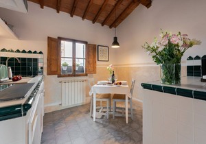 The apartment consists of a double bedroom, a comfortable living room with a sofa, a kitchen furnished in the Florentine style and equipped with all necessary utensils, and a bathroom. The apartment has been recently renovated.