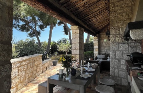 Vence House | Character stone house - Exceptional view 180 ° sea and mountain
