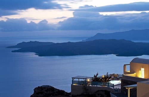 Santorini Villa | Villa Sapphire Heated Pool Sea View Indoor Hot Tub
