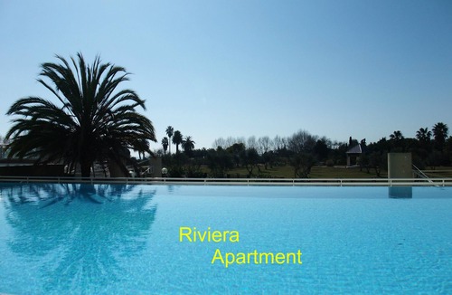 Antibes Apartment | 2 bedroom, Overlooking Parc Exflora + Sea views. Pool+Beach 200m + Parking + A/C