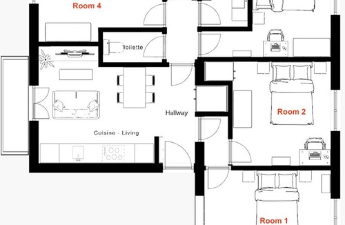 Riquier Resort | 72 m² Private room ∙ 1 bedroom ∙ 1 guest