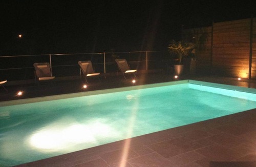 Plage de la Garonnette House | air-conditioned house, sea view sandy beach 150 m private heated pool 7x4 m