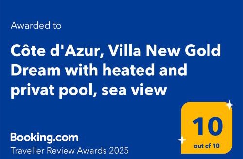 Le Rouret Villa | Côte d'Azur, Villa New Gold Dream with heated and privat pool, sea view