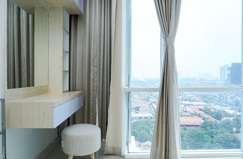 Pondokcina Apartment | Cozy Minimalist 2BR with City View at Atlanta Apartment