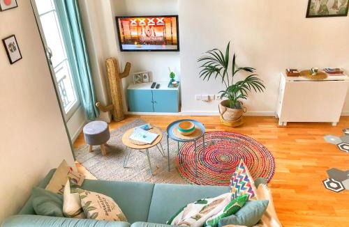 Centre Ville-Gare Apartment | Homelivia, Appart FRIDA, mezzanine, déco raffinée et balcon