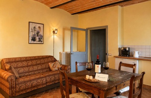 Asciano House | "Il Leccio" Apartment in an authentic Tuscan farmhouse with pool