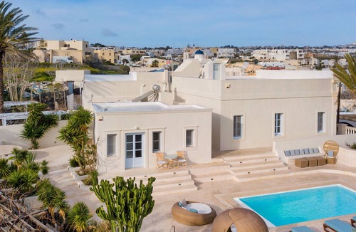 Karterados Villa | Indigo Luxury Neoclassical Mansion for 5-6 Persons!