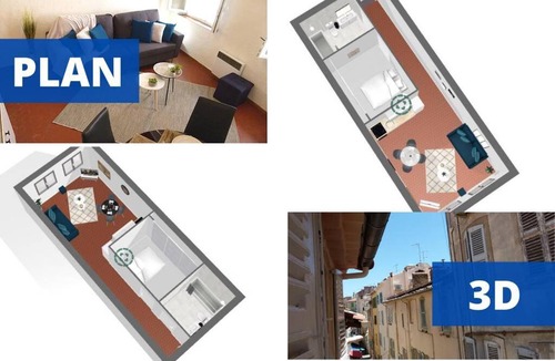 Le Suquet Apartment | Le Jos - 2min palais-100m mer-Verrière Côte d'Azur