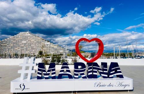 Villeneuve Loubet Beach Apartment | Marina Baie studio vue mer et jardin avec clim