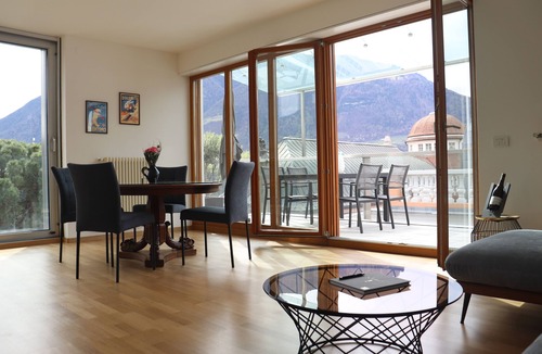 Merano Apartment | Merano center penthouse with terrace, garage, bike room and infrared sauna.