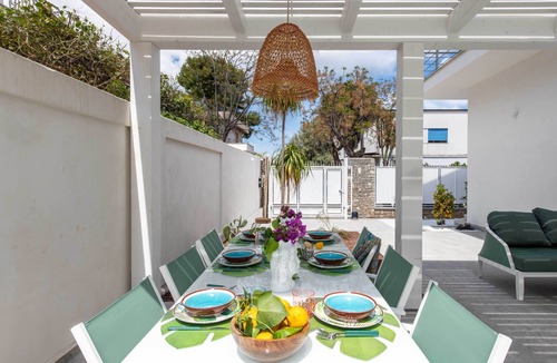 Mondello Villa | Mondello, Villa Blu with swimming pool (7 min from the beach)