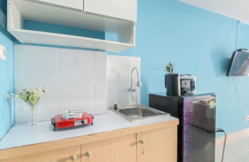Bogor Barat Apartment | Neat Studio With Blue Toned Wall At Dramaga Tower Apartment