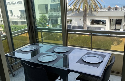 Villeneuve Loubet Beach Apartment | Ocean front view in fully renovated studio