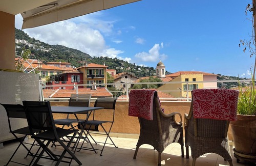 Villefranche-sur-Mer Apartment | Panoramic seaview terrace overlooking Villefranche/Mer Old Town 10min walk Beach
