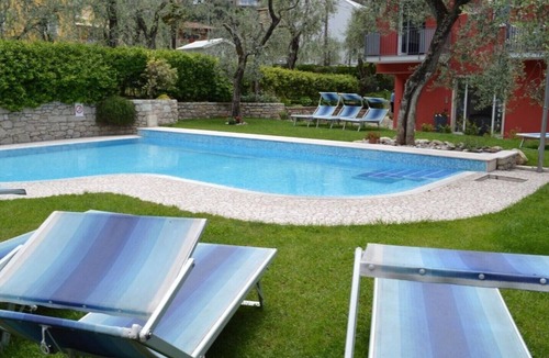 Malcesine Apartment | Residence "La Pergola" central area, garden, swimming pool, parking