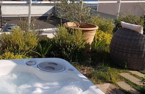 French Riviera Apartment | Rooftop villa with Jacuzzi and sea view 50m from Monaco.