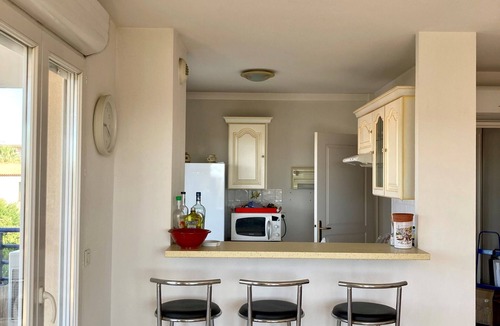 Plaine de la Brague Apartment | Terrace, pool, air conditioning, sea view, near beach, sleeps 4, Antibes
