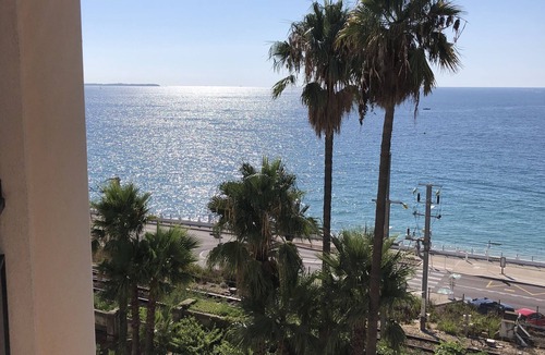 Cannes La Bocca Apartment | Vacation apartment 504 with balcony and sea view, air condition, parking