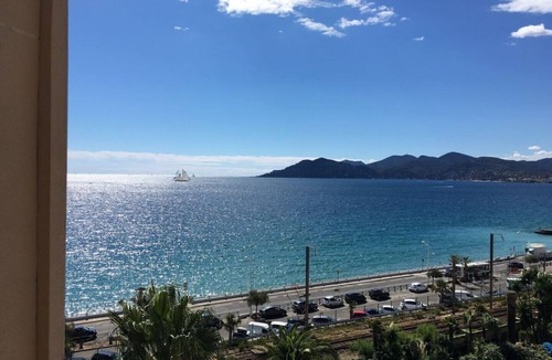 Cannes La Bocca Apartment | Vacation apartment 504 with balcony and sea view, air condition, parking