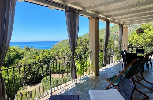 Rio nell'Elba Apartment | Villa at Peri - Two 5 beds with covered terrace SEAVIEW