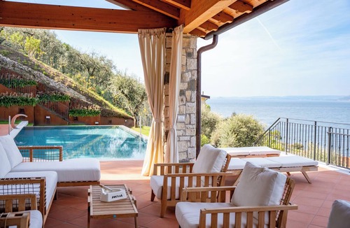 Brenzone sul Garda House | Villa Infinity - Lake view, spa, pool, gym