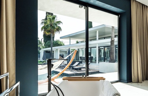 Mougins Villa | Villa L'Oasis outdoor pool indoor sauna cinema