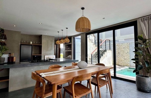 Tanjungbenoa Villa | Villa Rasmia 3-BR, 3 BATH in Bali with WiFi, AC, private pool, and free parking.