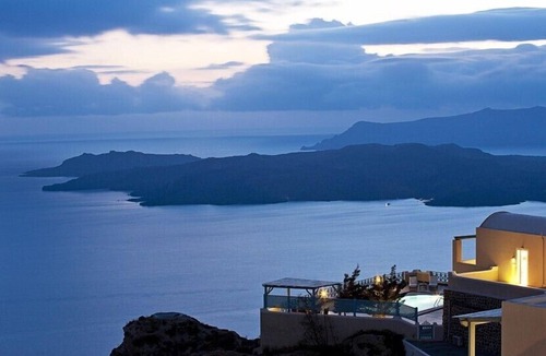 Santorini Villa | Villa Sapphire Heated Pool Sea View Indoor Hot Tub