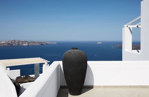 Santorini Villa | Villa Sapphire Heated Pool Sea View Indoor Hot Tub