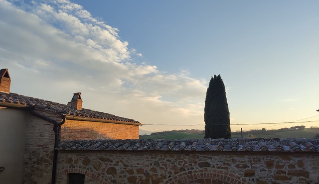 Ancient medieval farm 5 km from Pienza surrounded by vineyards