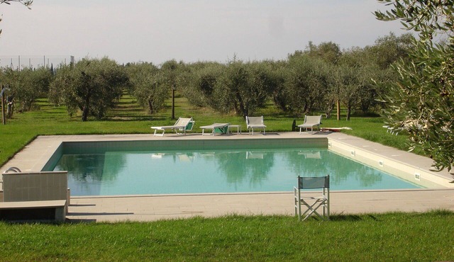 Apartment with WIFI, A/C, pool, TV, patio, pets allowed, panoramic view, close to Greve In Chianti