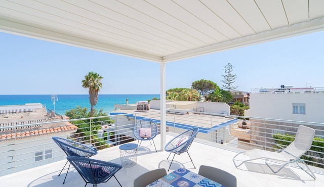 Holiday Apartment "Greta Vista Mare" with Sea View, Private Terrace & Wi-Fi
