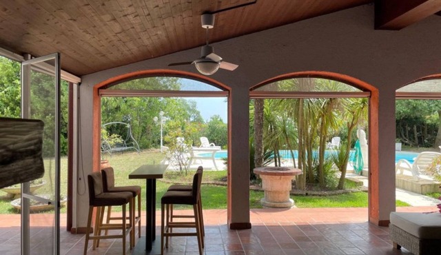 Private multi-family villa with pool and garden