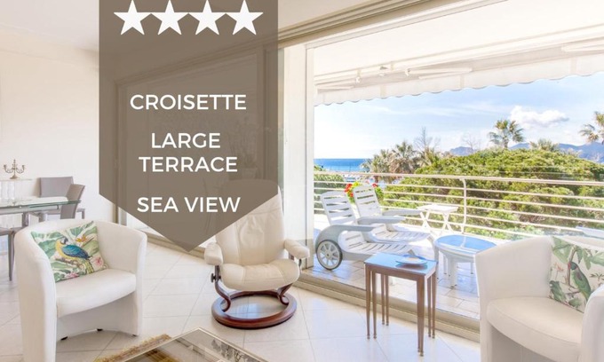 Pointe Croisette Apartment | 180 sea view 95m2 apartment Croisette area