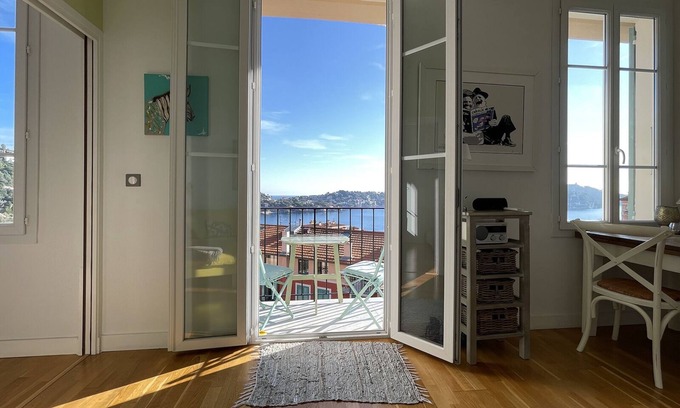 Villefranche-sur-Mer Apartment | 25. Bright apartment with two bedrooms & balcony with a lovely sea view