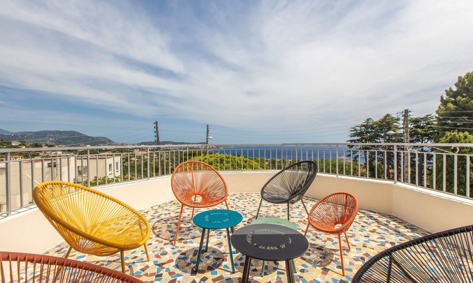 La Madeleine Apartment | Apartment panoramic view Baie des Anges