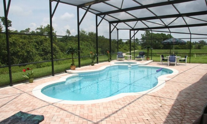 Windsor Palms House | Beautiful 4Bed/3 bath House- 3miles Disney large pool/spa on XL deck, Free WiFi