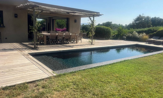 Sainte-Maxime - Saint-Tropez Villa | Golfe St Tropez Beauvallon 5chs swimming pool exceptional view of the golf course. Beach 900m