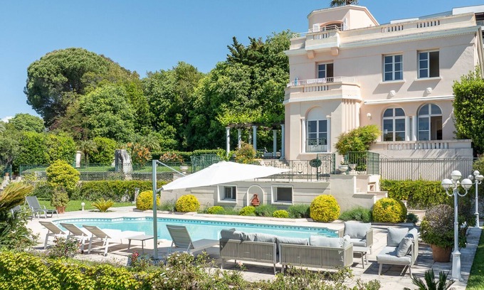 Prado - Republique Villa | La Gloriette d'Azur, swimming pool and sauna with sea view