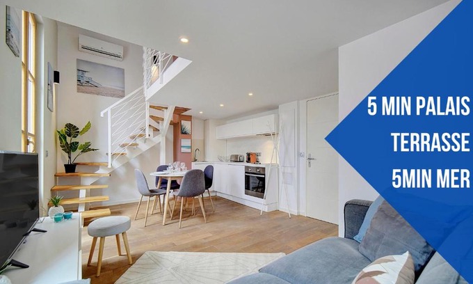 Cannes Old Town Apartment | Mimosa-200m Plage-4minPalais-Verrière Côte d’Azur